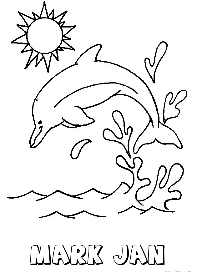 Mark jan dolfijn kleurplaat